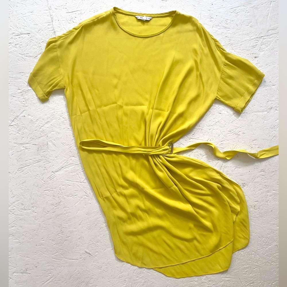 Bright Yellow T-shirt Style Dress